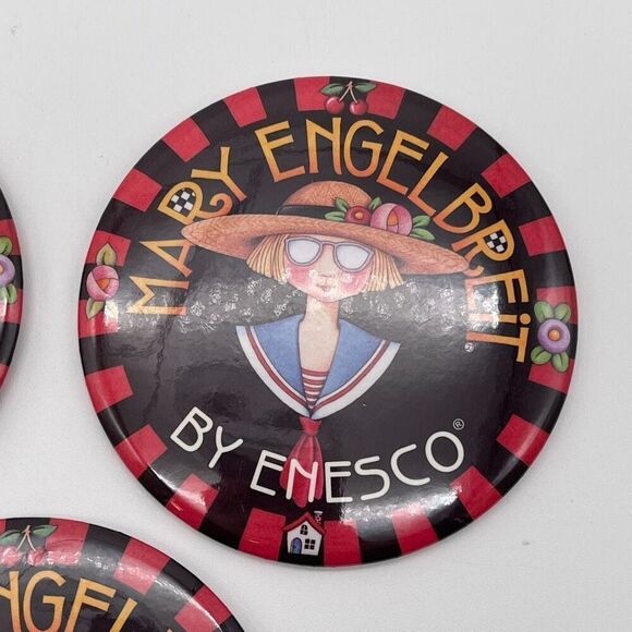 MARY ENGELBREIT by Enesco Multicolor 3 ct. Advertising Button Pin 4" - Picture 3 of 11